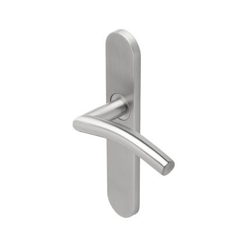 Ensemble double bequille sur plaque JADE série 1494 - Bec de Cane - inox