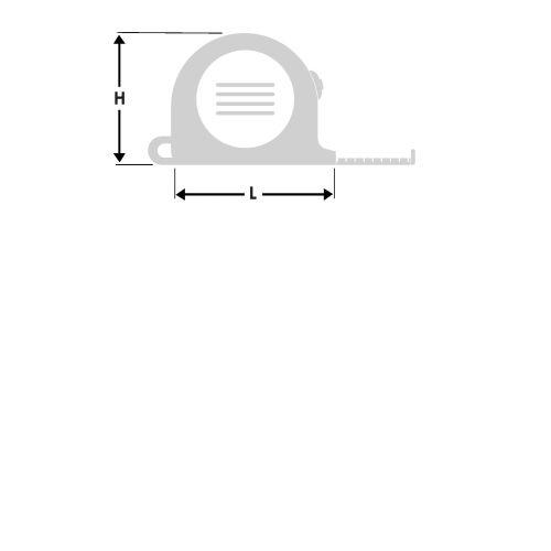 HANGER 100022 mètre ruban 5 m x 19 mm 'Red Tape'
