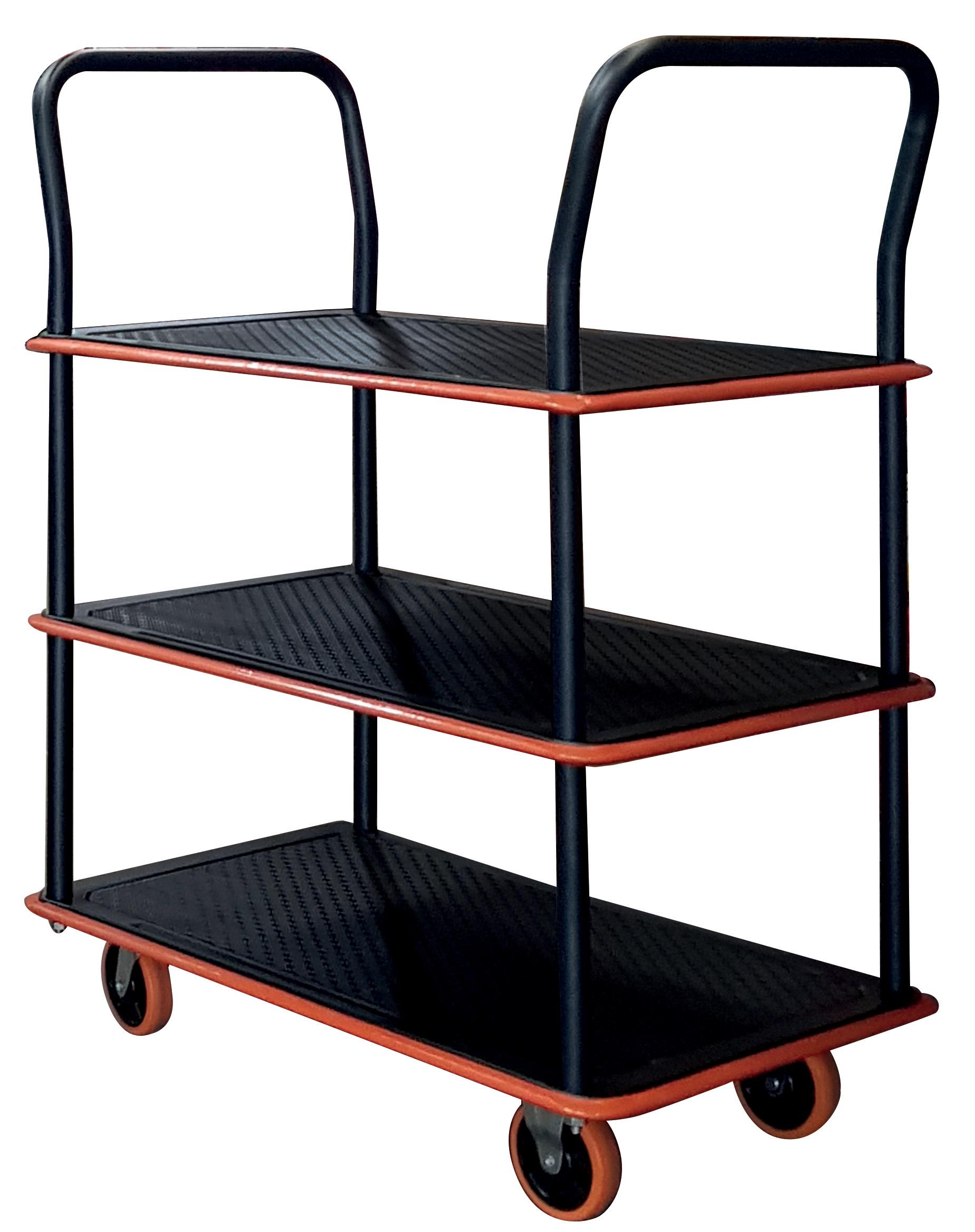 CHARIOT PLATEAUX ACIER CHARGE 120 KG