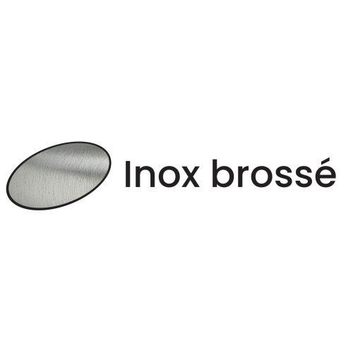Béquille double inox sur rosace JADE série 1294 - Inox - Droite