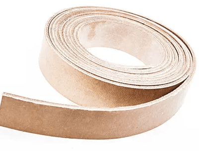 COURROIE CUIR VEGETAL PLATE