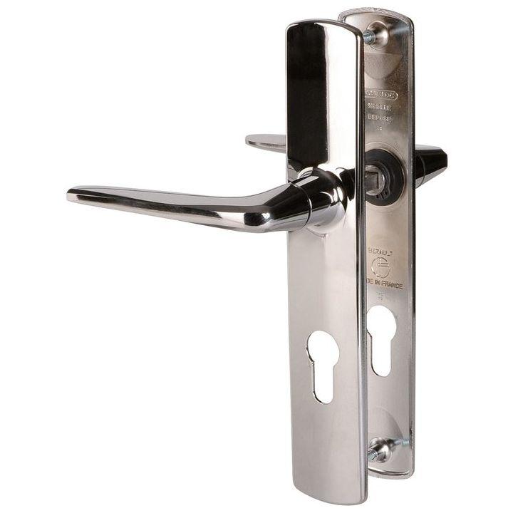 Ensemble double bequille sur plaque RIV'ANGER - Chrome - Clé L