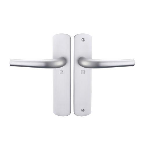 Ensemble double bequille sur plaque SALOME- Aluminium - Bec de cane - 165MM
