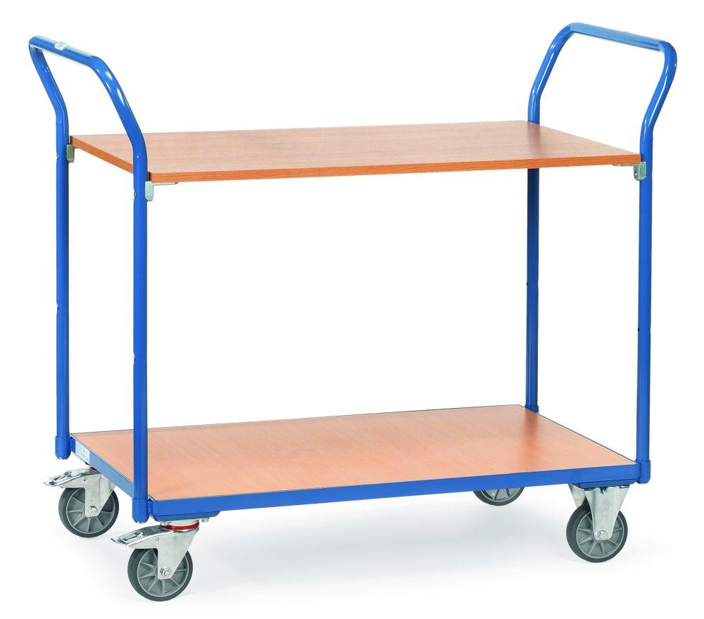 CHARIOT 2 PLATEAUX BOIS 200 KG