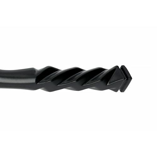 Bequille double torsadée -Aluminium - Noir