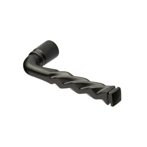 Bequille double torsadée -Aluminium - Noir