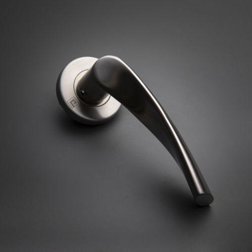 Béquille double massive sur rosace bec de cane JADE série 4002 - Inox