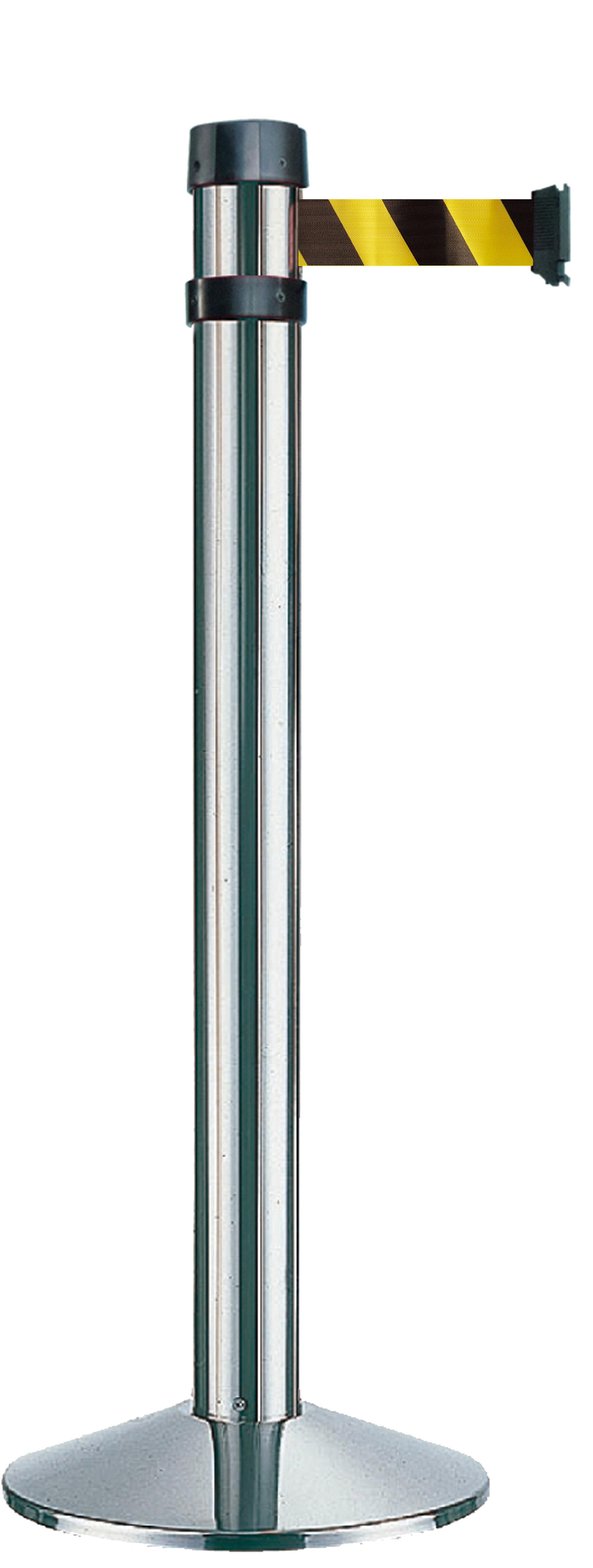 POTEAU A SANGLE ROUGE SOCLE NOIR