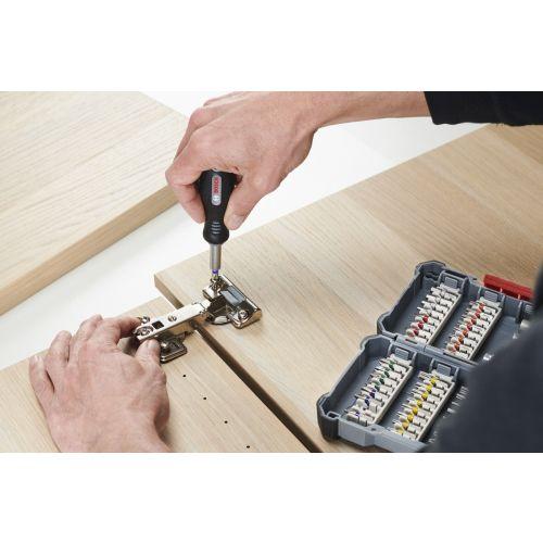 Coffret 44 embouts Pick & Collect extra hard avec tournevis manuel Bosch