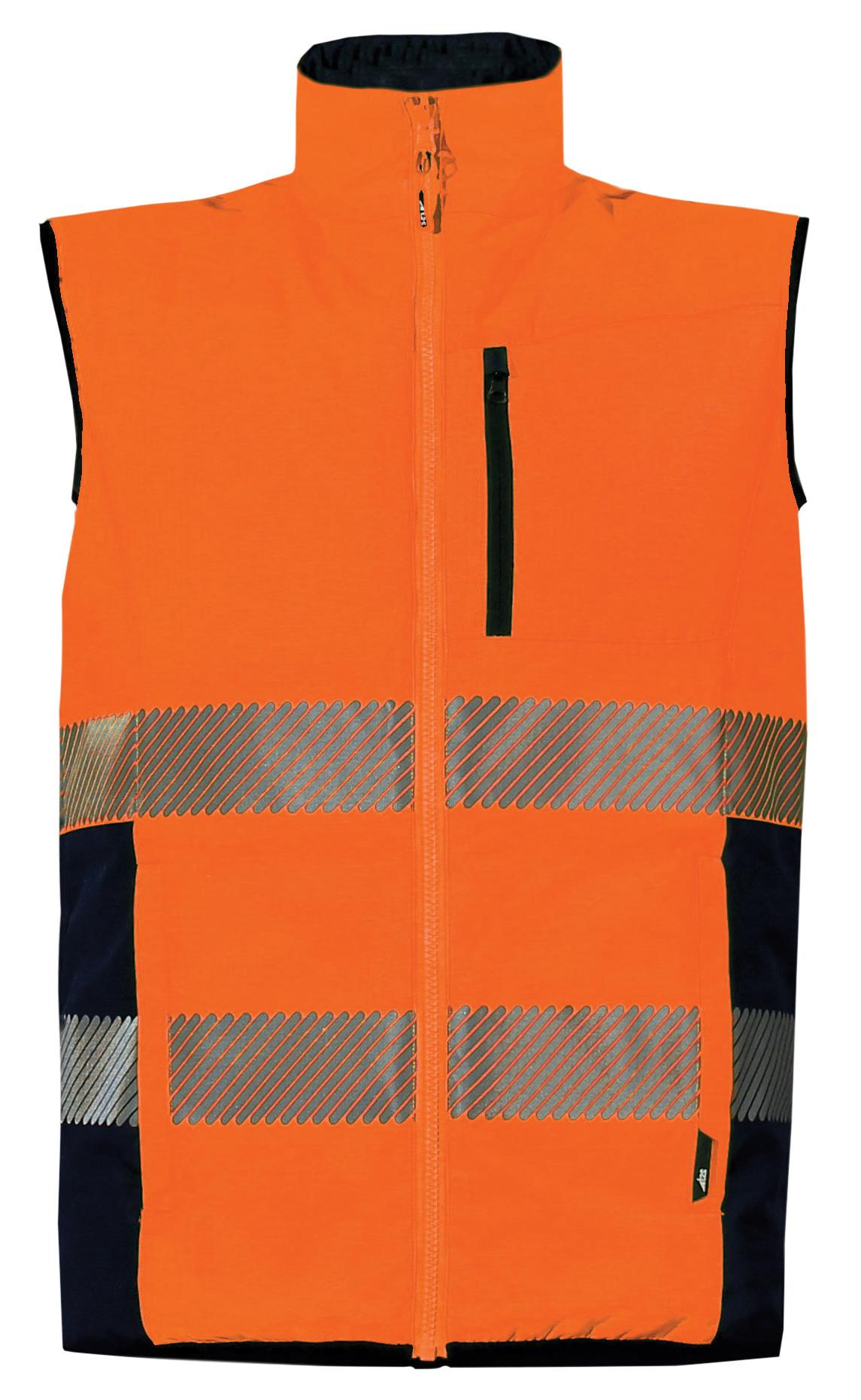 BODYWARMER REVESIBLE HAUTE VISIBILITE JAUNE/MARINE TAILLE S A 3XL