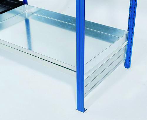 RAYONNAGE AVEC RETENTION 4 BACS ETAGERE GALVA