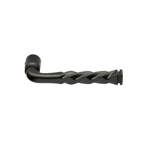 Bequille double torsadée -Aluminium - Noir