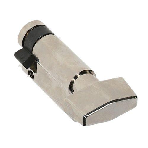 Demi-cylindre européen à bouton laiton nickelé 5 goupilles 10 X 40 mm