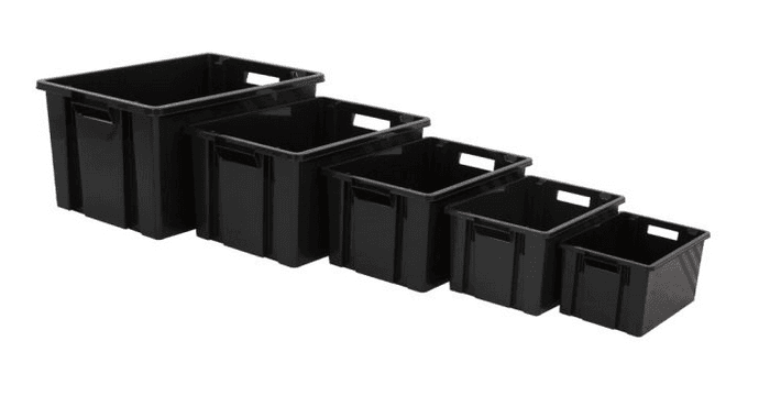 BAC PLASTIQUE EMBOITABLES NOVABAC NOIR 6,10,18,30 et 54 litres