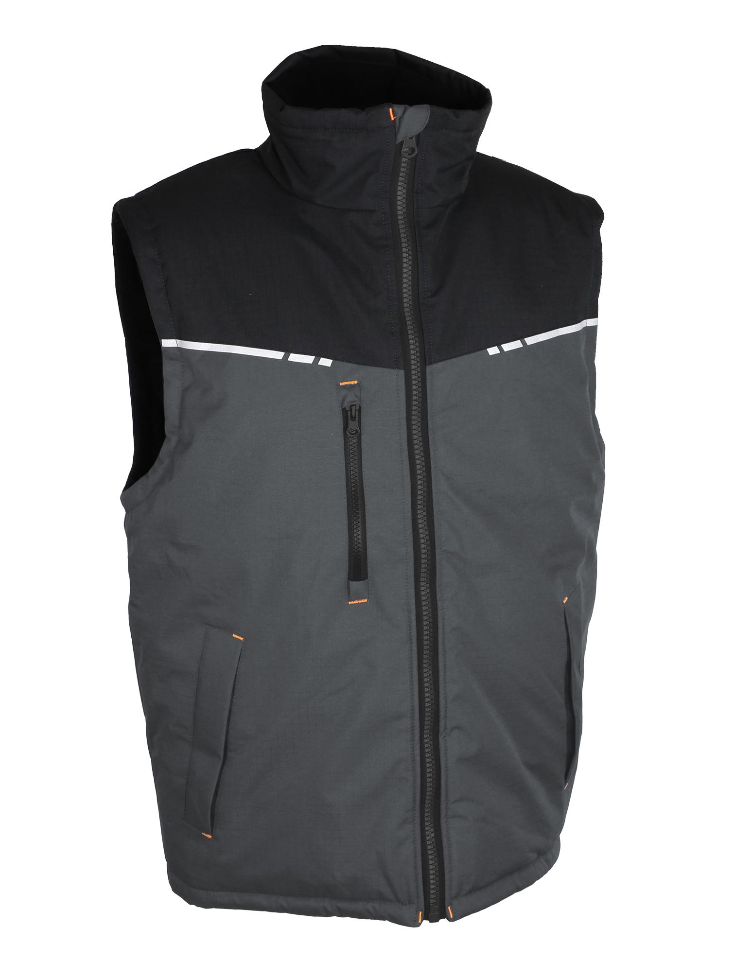 GILET CHAUD NOIR/GRIS TAILLE S A 4XL