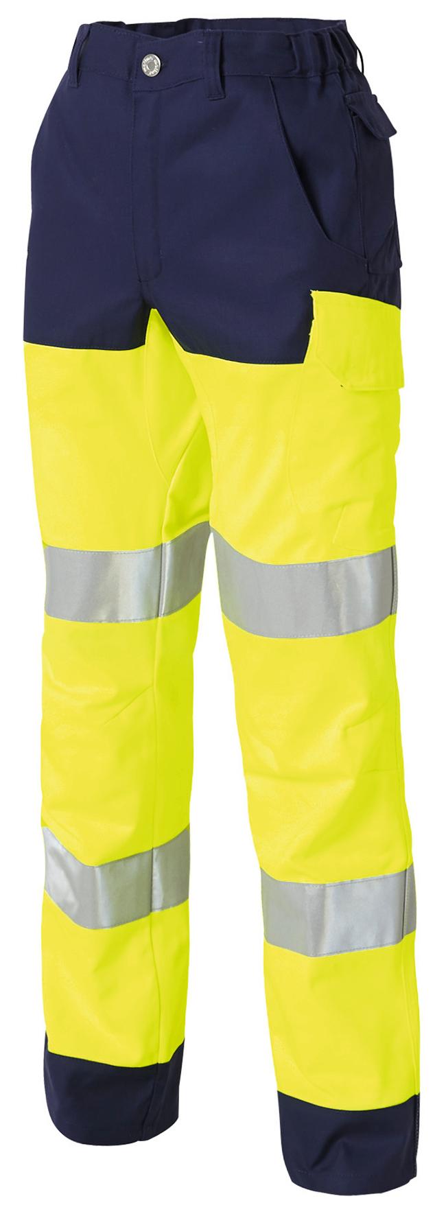 PANTALON HAUTE VISIBILITE JAUNE/GRIS CHARCOAL TAILLE 36 A 64
