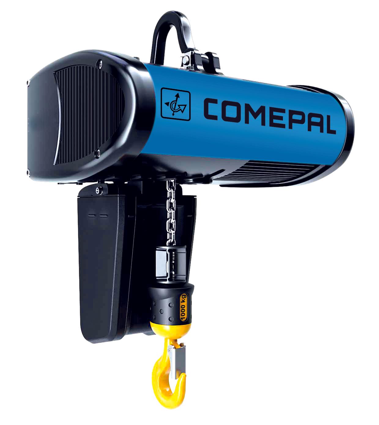 Palan électrique triphasé à chaîne COMEPAL CX bi-vitesse levée 3m - Palan Fixe