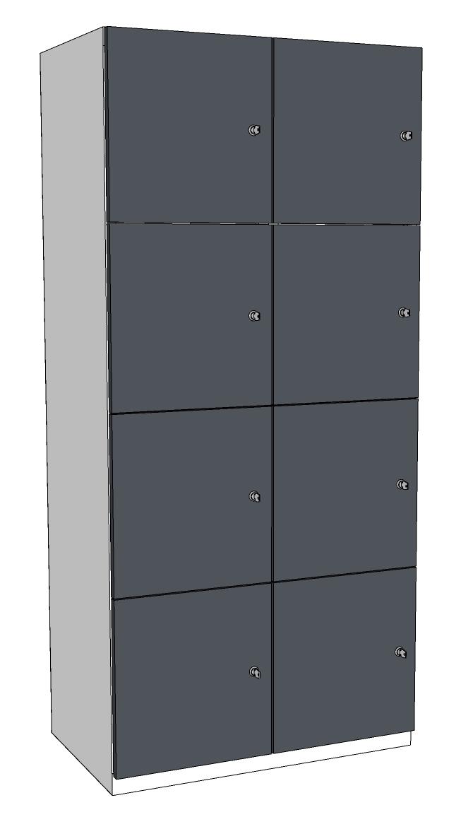 CASIER BUREAU METAL ET BOIS 1 COLONNE 2 CASES 300 X 500 X 890