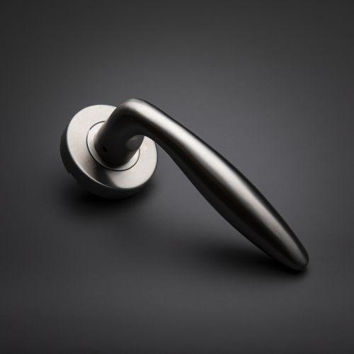 Béquille double semi massive sur rosace bec de cane JADE série 1594 - Inox