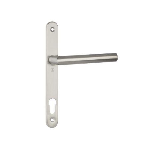 Ensemble double bequille sur plaque JADE série 1394 - Clé I - inox - Etroite