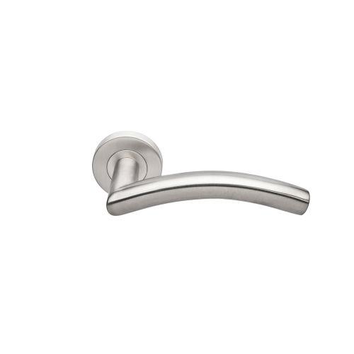 Béquille double inox sur rosace JADE série 1294 - Inox - Courbée