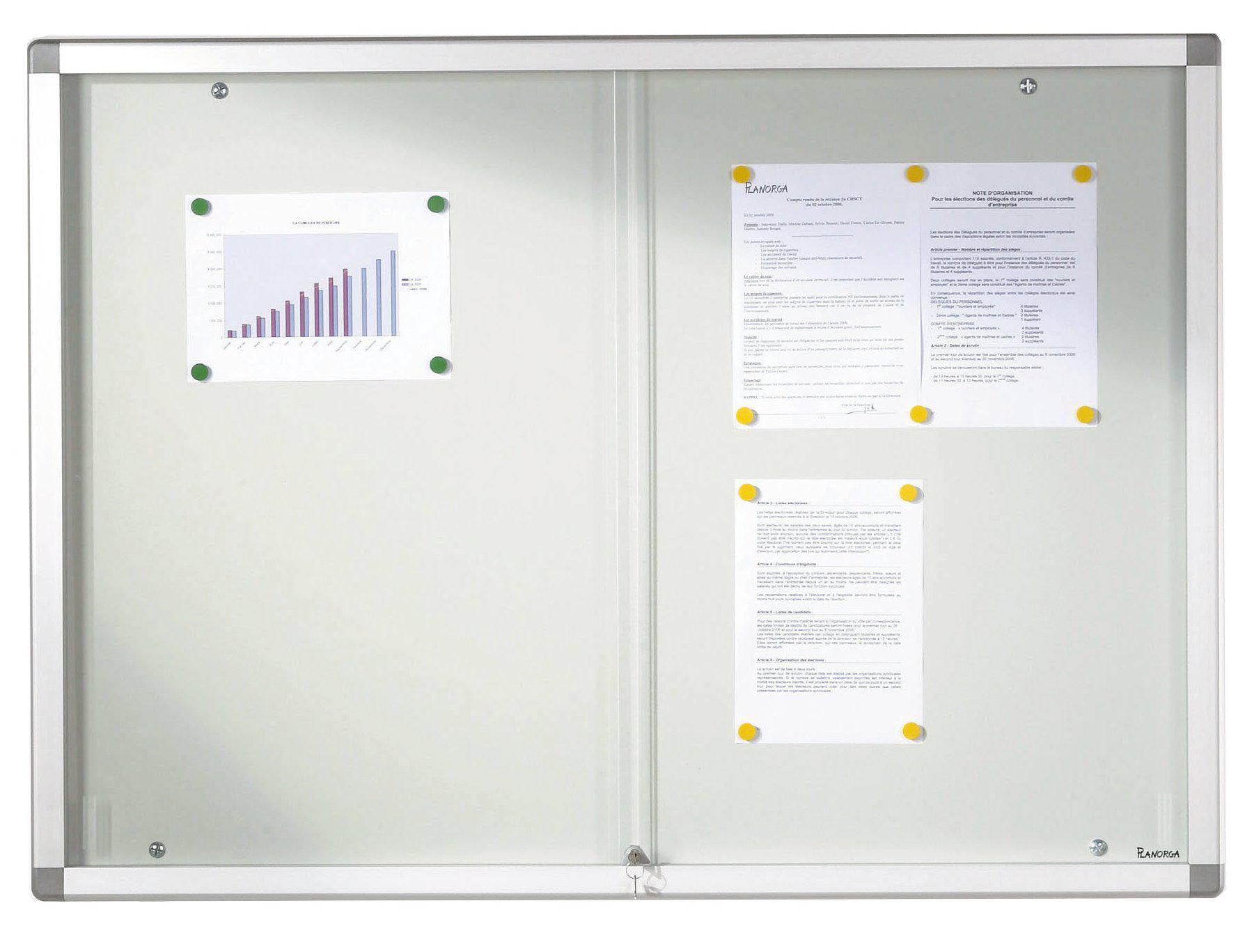 VITRINE D'AFFICHAGE INTERIEUR COULISSANTE FOND METAL