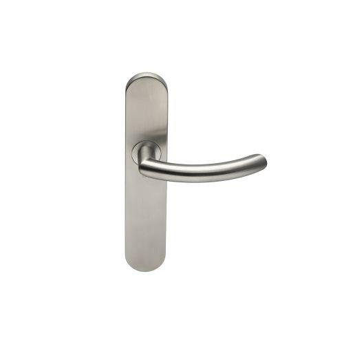 Ensemble double bequille sur plaque JADE série 1094 - bec de cane - inox brossé