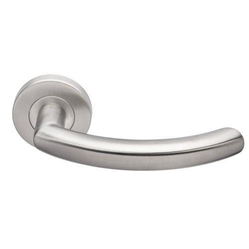 Béquille double sur rosace bec de cane JADE série 1094 - Inox - Arrondie