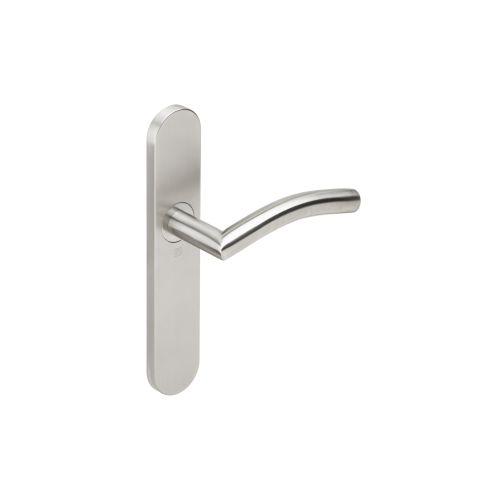 Ensemble double bequille sur plaque JADE série 1494 - Bec de Cane - inox