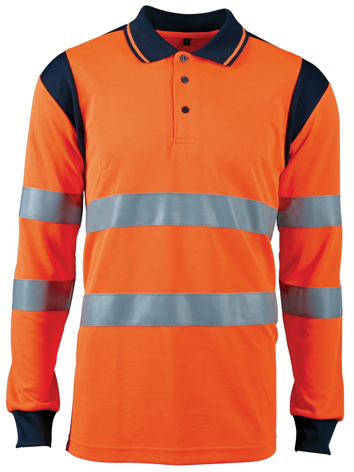 POLO HAUTE VISIBILITE JAUNE/MARINE TAILLE S A 3XL