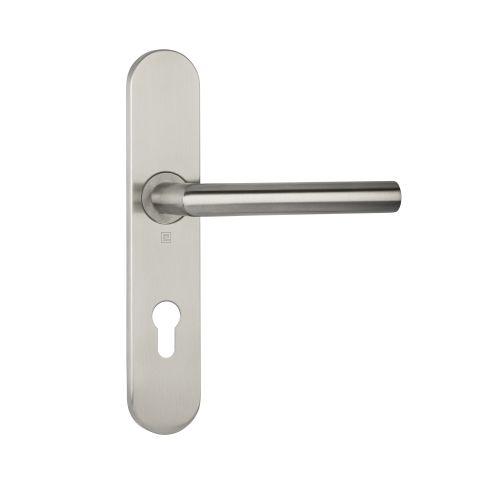 Ensemble double bequille sur plaque JADE série 1394 - Clé I - inox