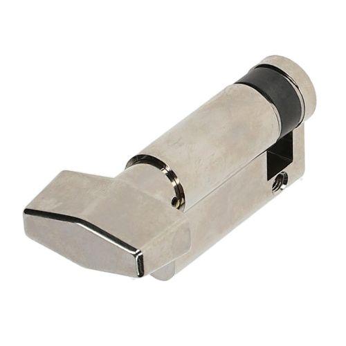 Demi-cylindre européen à bouton laiton nickelé 5 goupilles 10 X 40 mm
