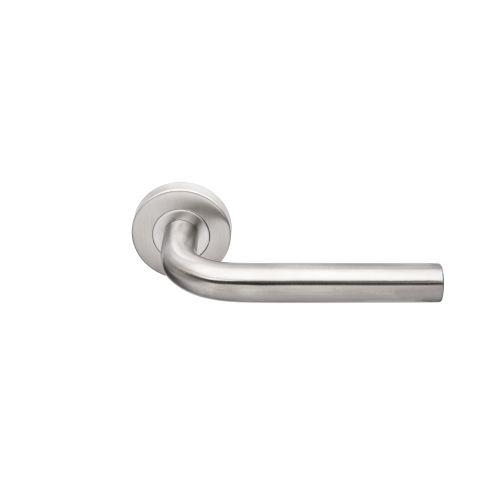 Béquille double inox sur rosace JADE série 1294 - Inox - Droite