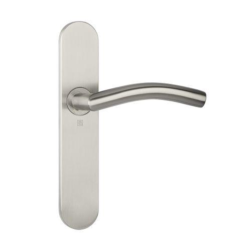 Ensemble double bequille sur plaque JADE série 1494 - Bec de Cane - inox