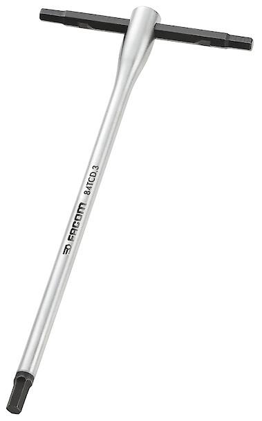 Clé mâle 6 Pans en T avec barre coulissante