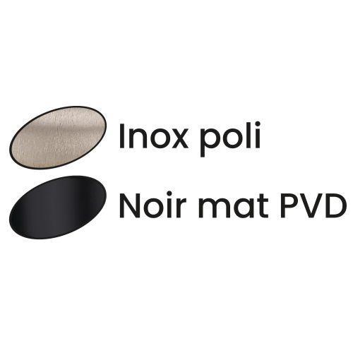 Béquille double sur rosace slim JADE série SL00 - Inox poli - Bec de cane