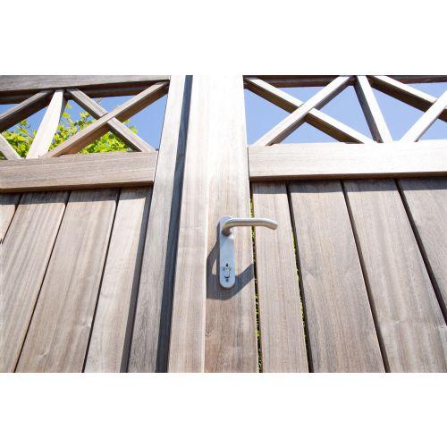 Plaque de propreté entraxe 92 mm aluminium noir 9005 - LOCINOX