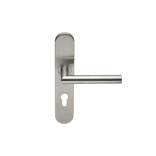 Ensemble double bequille sur plaque JADE série 1394 - Clé I - inox