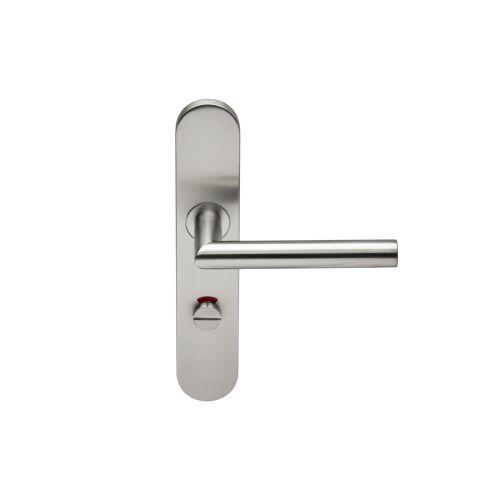 Ensemble double bequille sur plaque JADE série 1394 - voyant- inox brossé