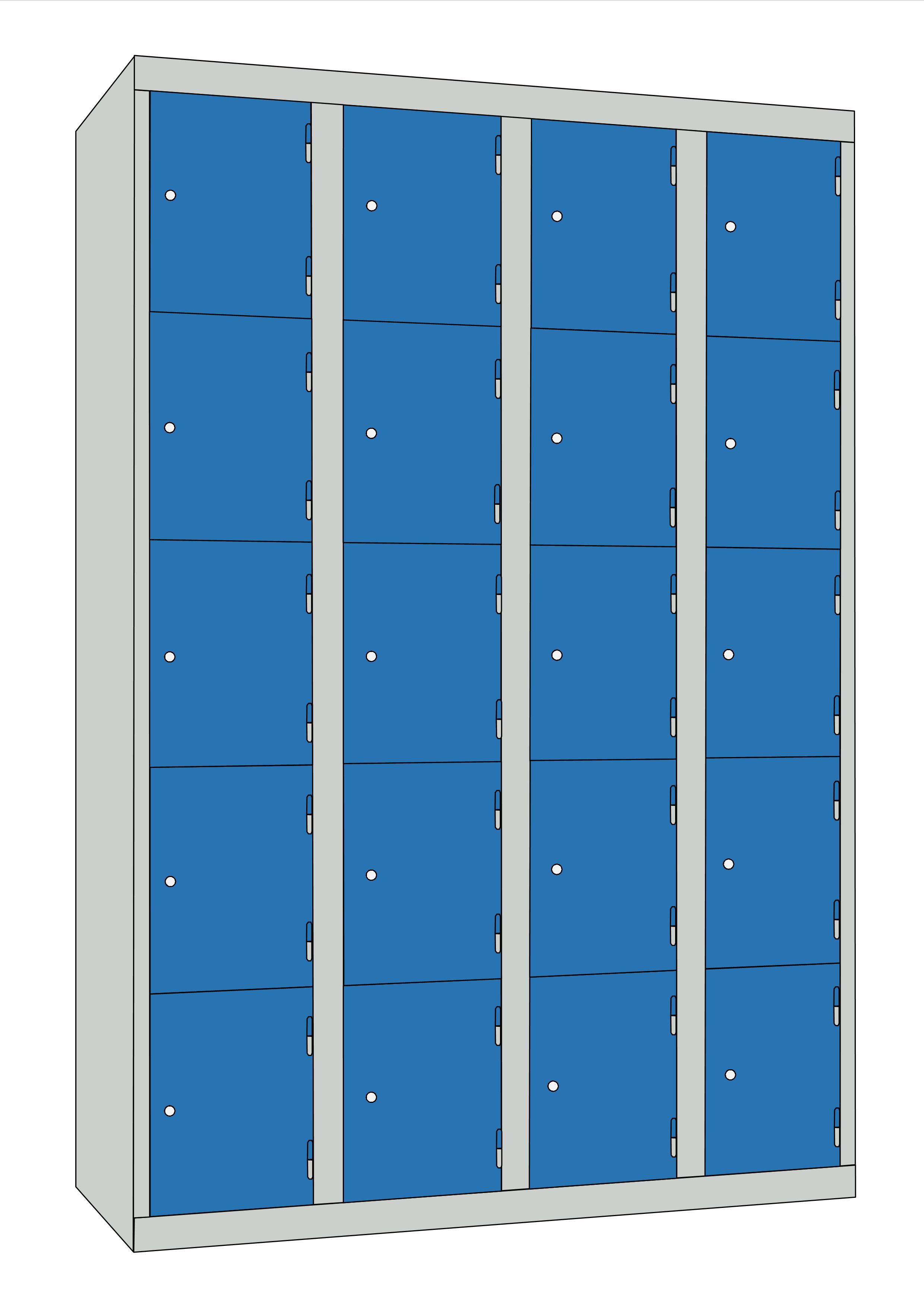 CASIER MONOBLOC 5 CASES 1 COLONNE 300 X 500 X 1800