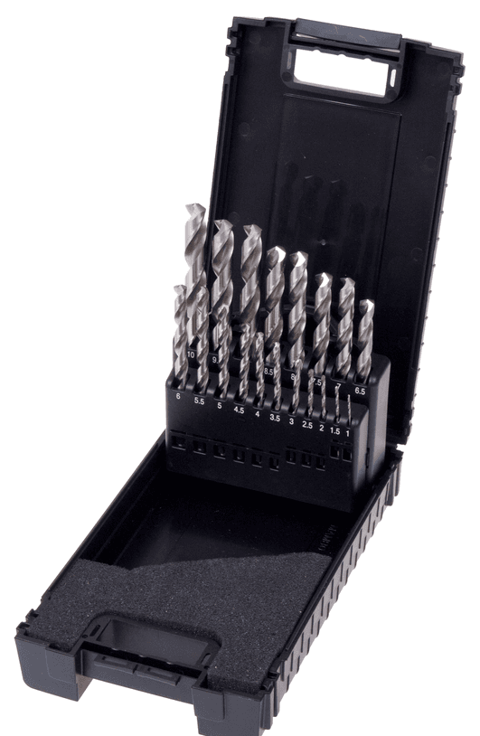 Coffret ABS E - 19 forets Ø 1 - 10 mm x 0,5 mm