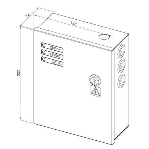 HERACLES PCA-ALIM1203S2 alimentation secourue 12 V DC 3 A avec relais défaut