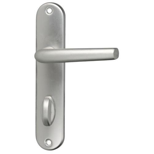 Ensemble double bequille sur plaque SANYA - Aluminium - Condamnation - 165MM