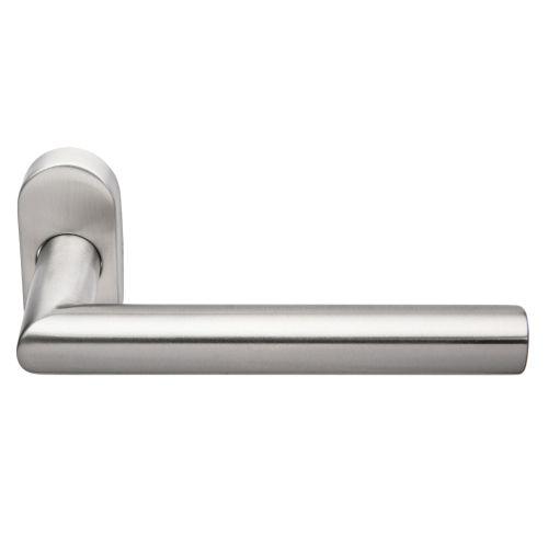 Béquille double sur rosace ovale étroite JADE série 1394 - Inox - Droite