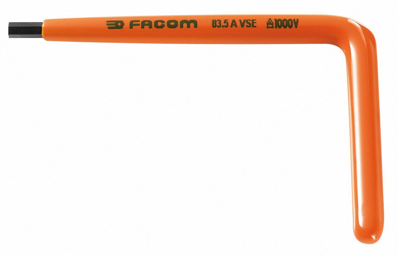 Clés mâles 6 Pans coudées isolées 1000 volts série VSE - FACOM 83.AVSE