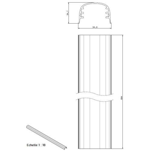 HERACLES F-8825F-BLC fermeture anti-panique PUSH 2 points blanc RAL9010 EVAK