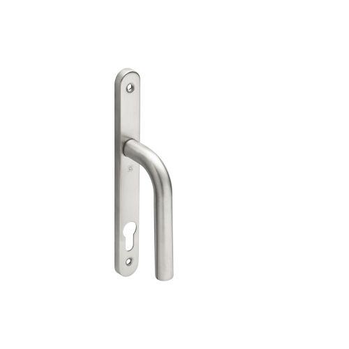 Ensemble double bequille sur plaque JADE série 1194 - Clé I - inox - Etroite
