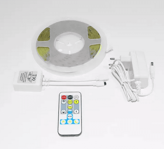 Kit complet Ruban LED COB CCT 24V + Alim + Contrôleur + Télécommande