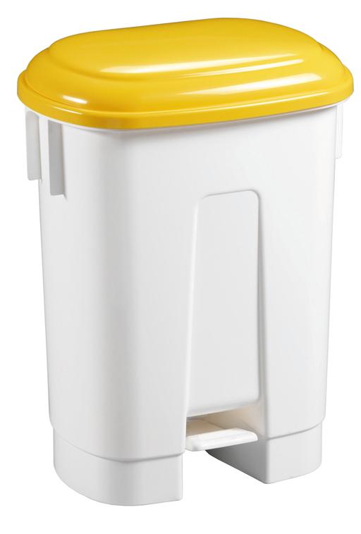 POUBELLE A PEDALE JAUNE 30L
