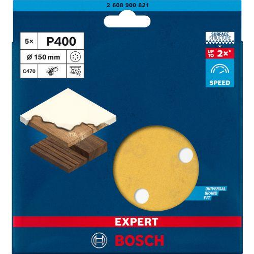 Disques abrasifs Ø150 mm auto-agrippant 6 trous EXPERT C470 (jaune)